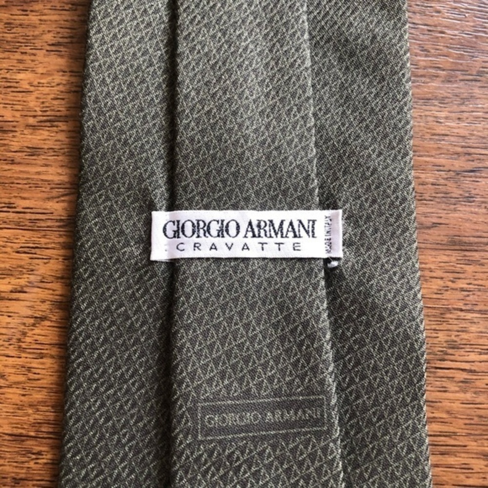 Giorgio Armani Green Small Pattern Tie
